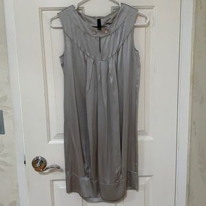 Sino London Silver Silk Shift Dress